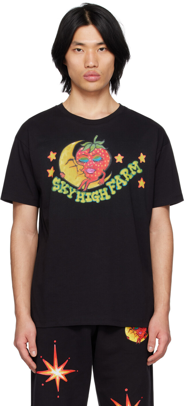 

Черная футболка с принтом Sky High Farm Workwear, Черный