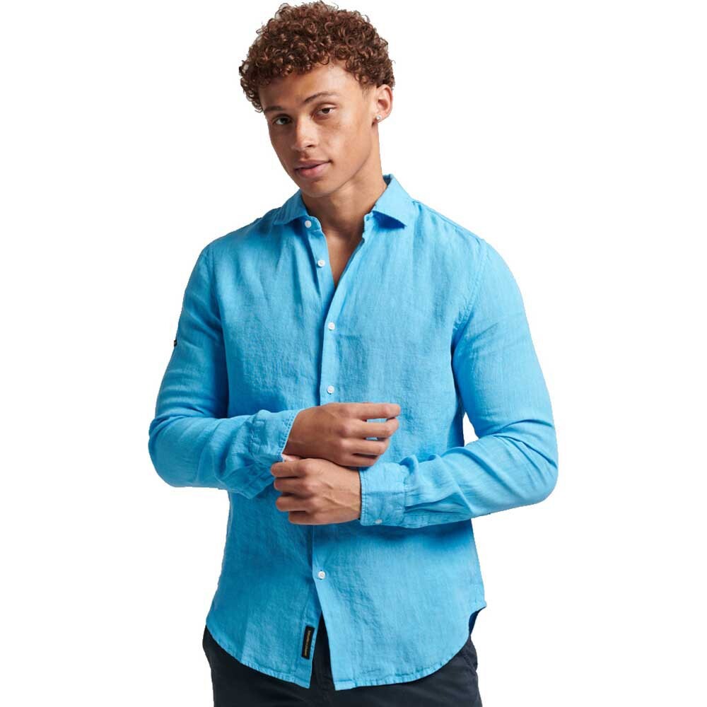 

Рубашка Superdry Studios Casual Linen, синий