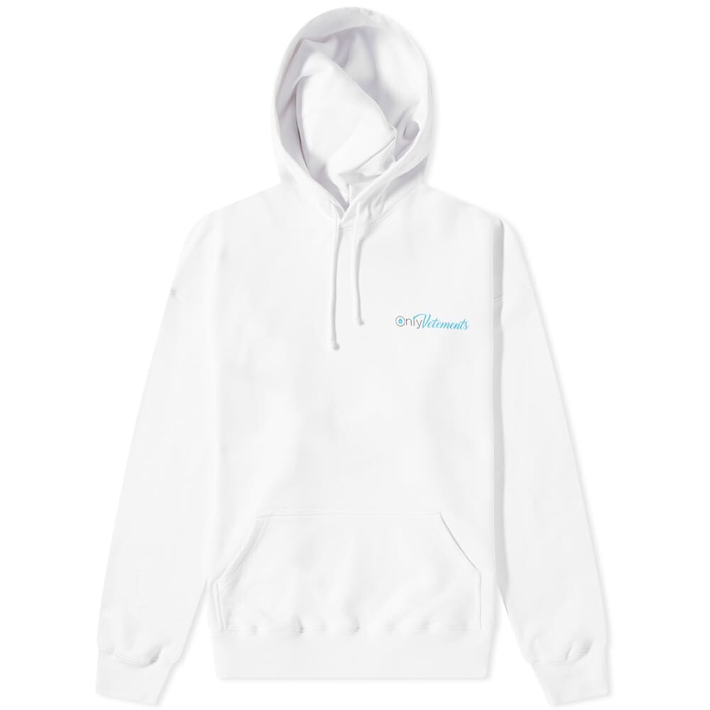 

Толстовка VETEMENTS Only Popover Hoody, Белый
