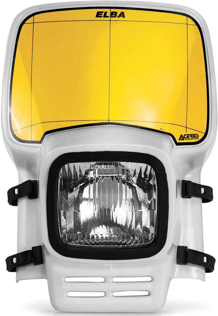Фара Acerbis Elba, белый мотоциклетная светодиодная фара supermoto фара дальнего ближнего света с ангельскими глазами фара drl для exc sxf mx xc w fc fe enduro внедорожный велосипе