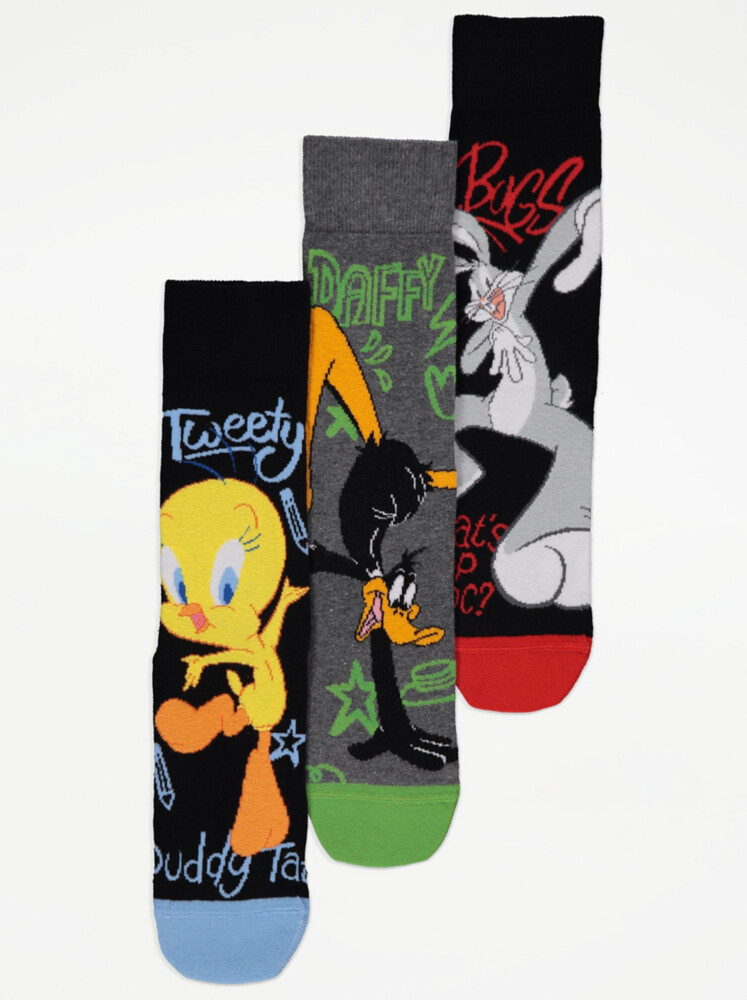 

Набор из 3 носков с высоким содержанием хлопка Looney Tunes Character George.