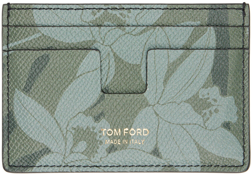 

Картхолдер с камуфляжным принтом Green Orchid TOM FORD
