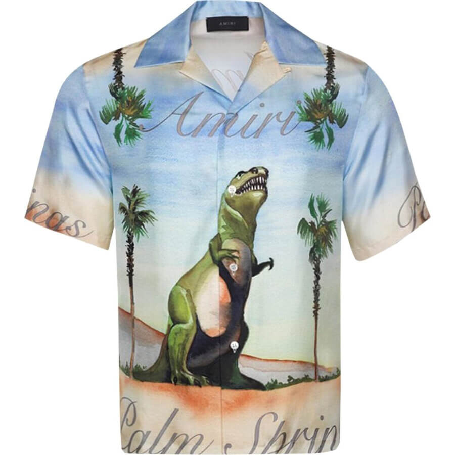 

Рубашка Amiri Dinosaur Webster Silk, мультиколор