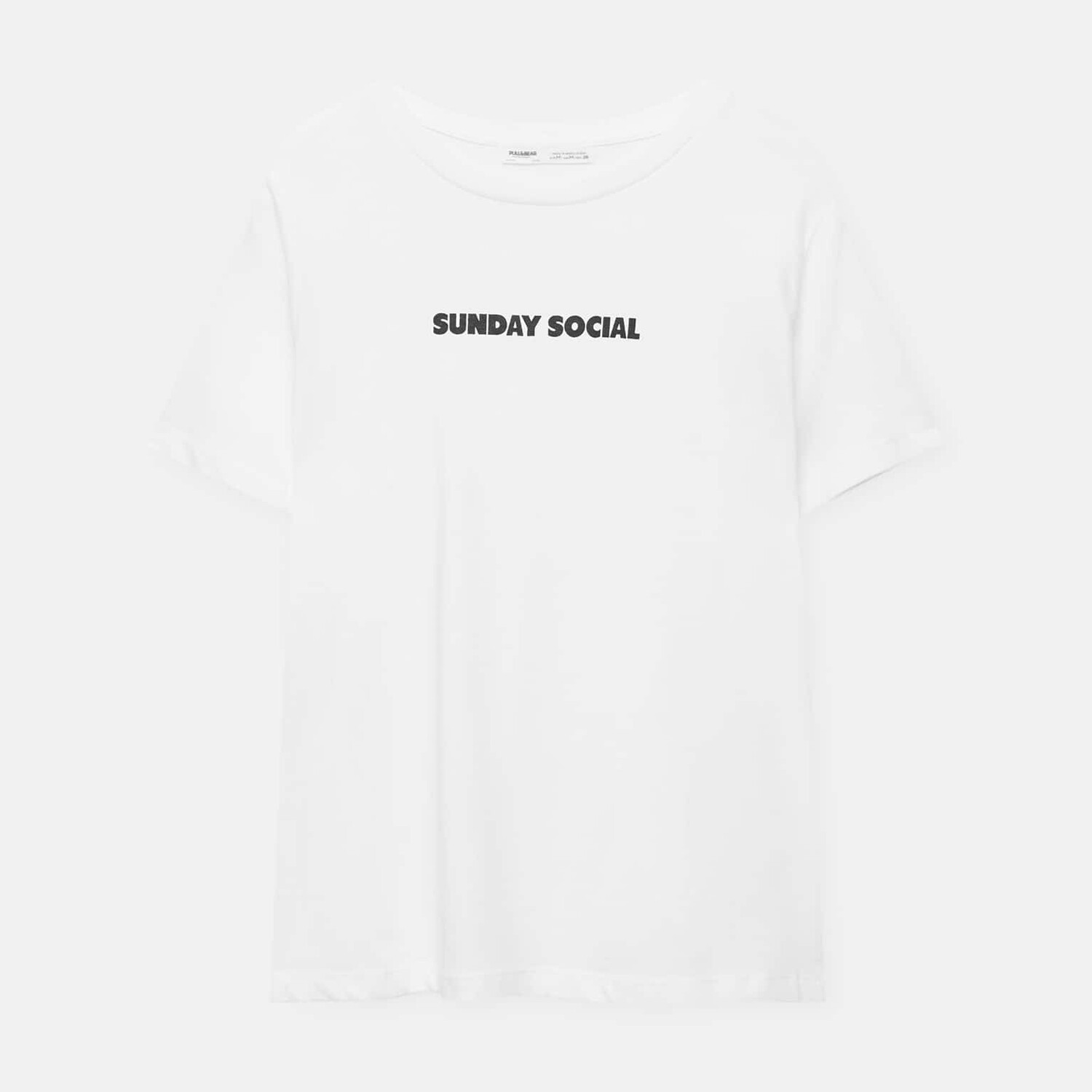 

Футболка Pull&Bear Short Sleeve With Slogan, белый