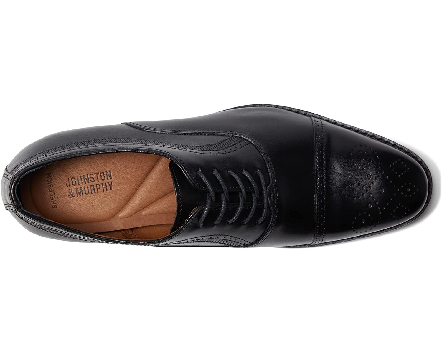 цена Оксфорды Danridge Cap Toe Johnston & Murphy, черный