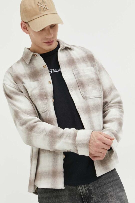 

Рубашка из хлопка Abercrombie & Fitch, бежевый