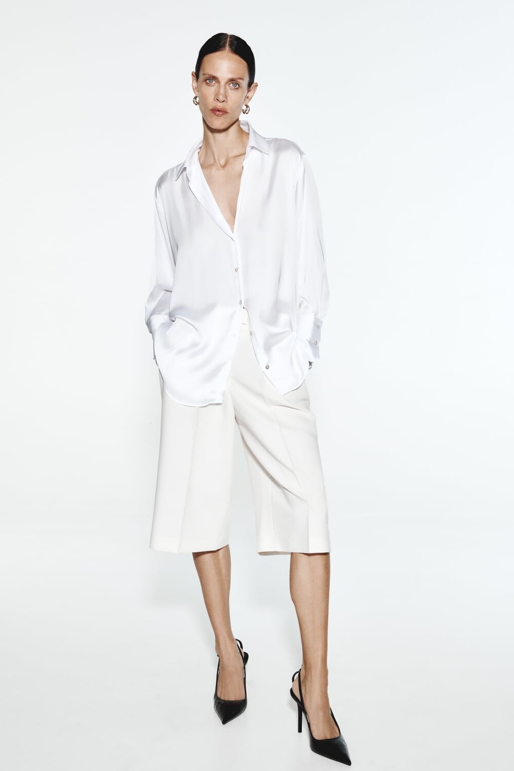 

Блейзер оверсайз ZARA, белый