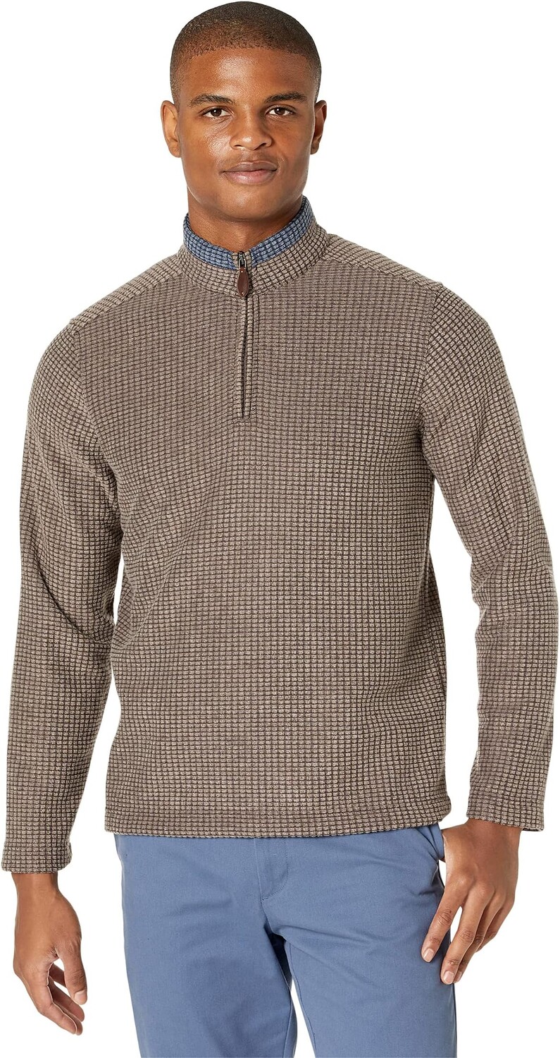 

Свитер Waffle 1/4 Zip Johnston & Murphy, коричневый