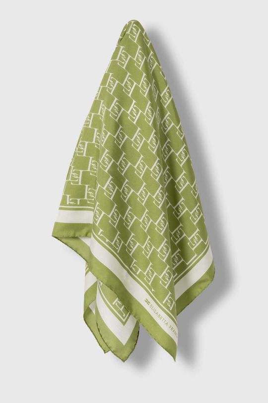 Шелковый шарф Elisabetta Franchi, зеленый