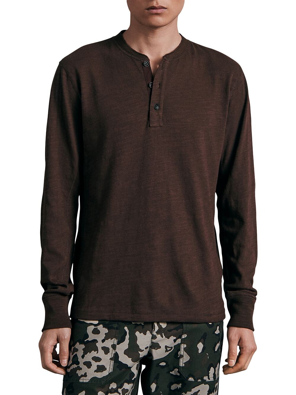 

Классическая рубашка Flame Henley rag & bone, оливковый