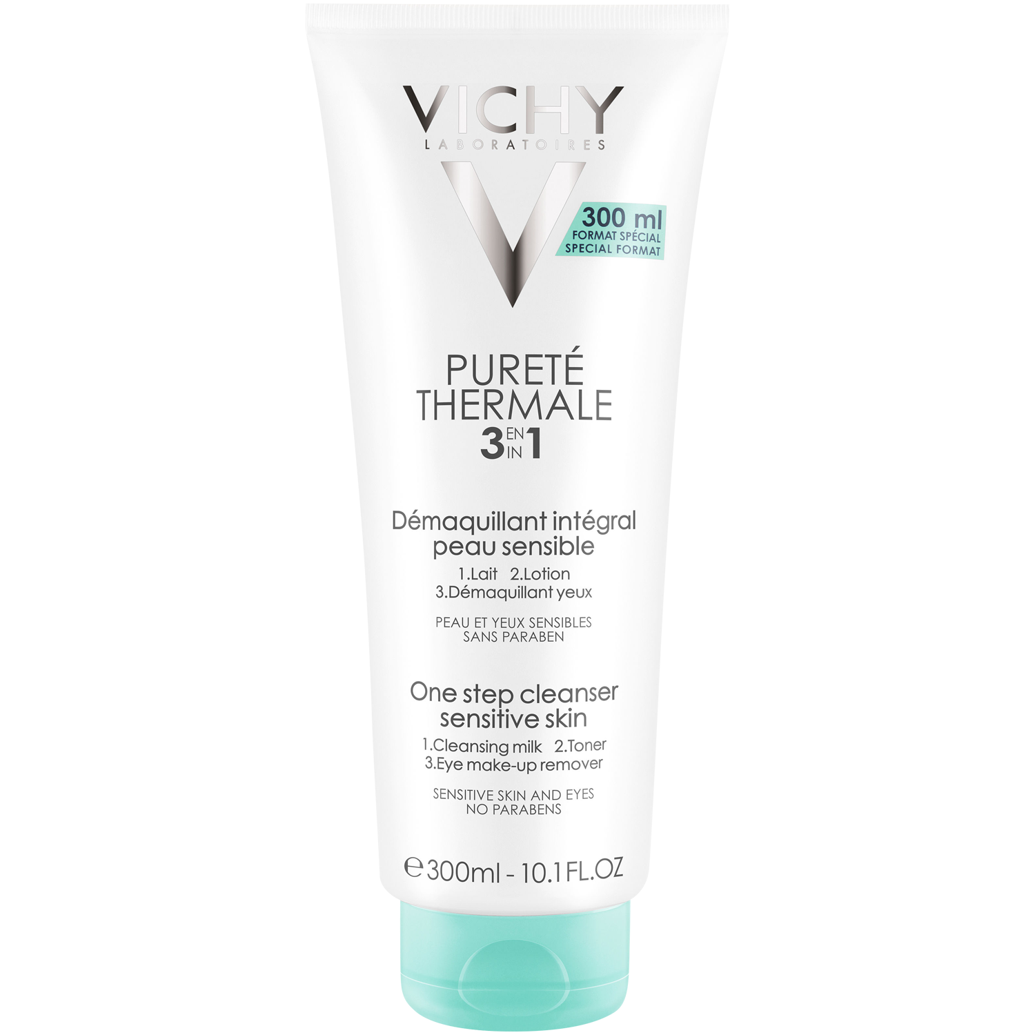 Vichy Purete Thermale средство для снятия макияжа с лица и глаз 3в1, 300 мл успокаивающее средство для снятия макияжа с глаз vichy purete thermale 100 мл