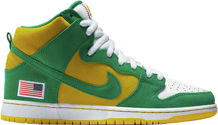 Кроссовки Nike Dunk High Pro SB 'Oakland Athletics', зеленый - фото