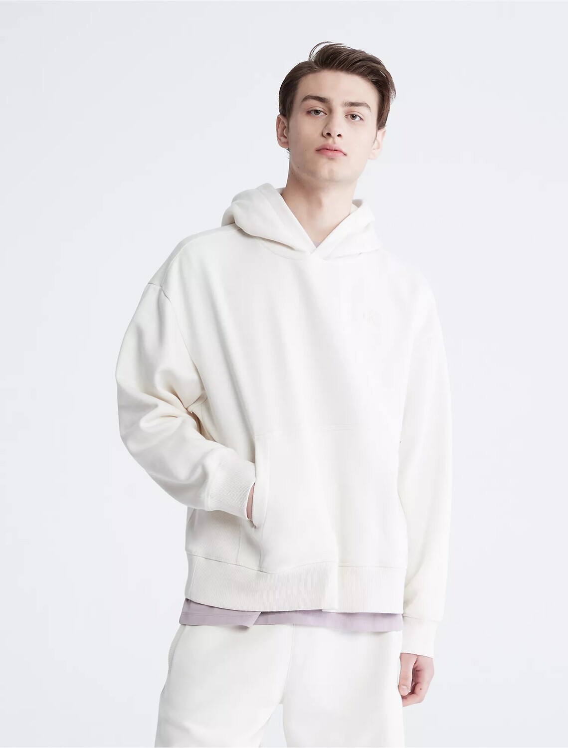 

Толстовка Calvin Klein Relaxed Fit Archive Logo Fleece, кремовый