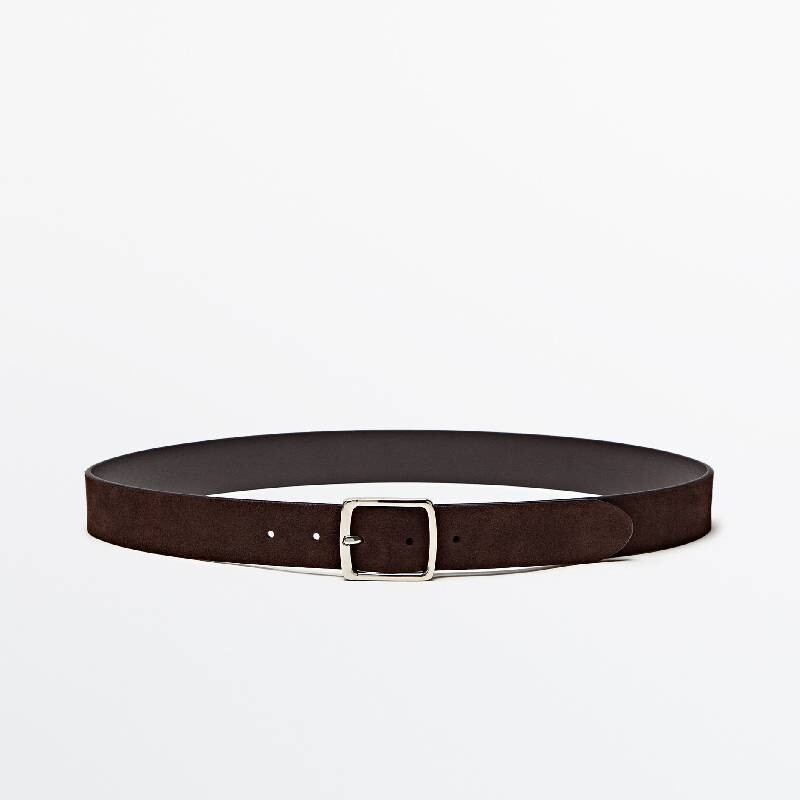 

Ремень Massimo Dutti Suede Leather, коричневый