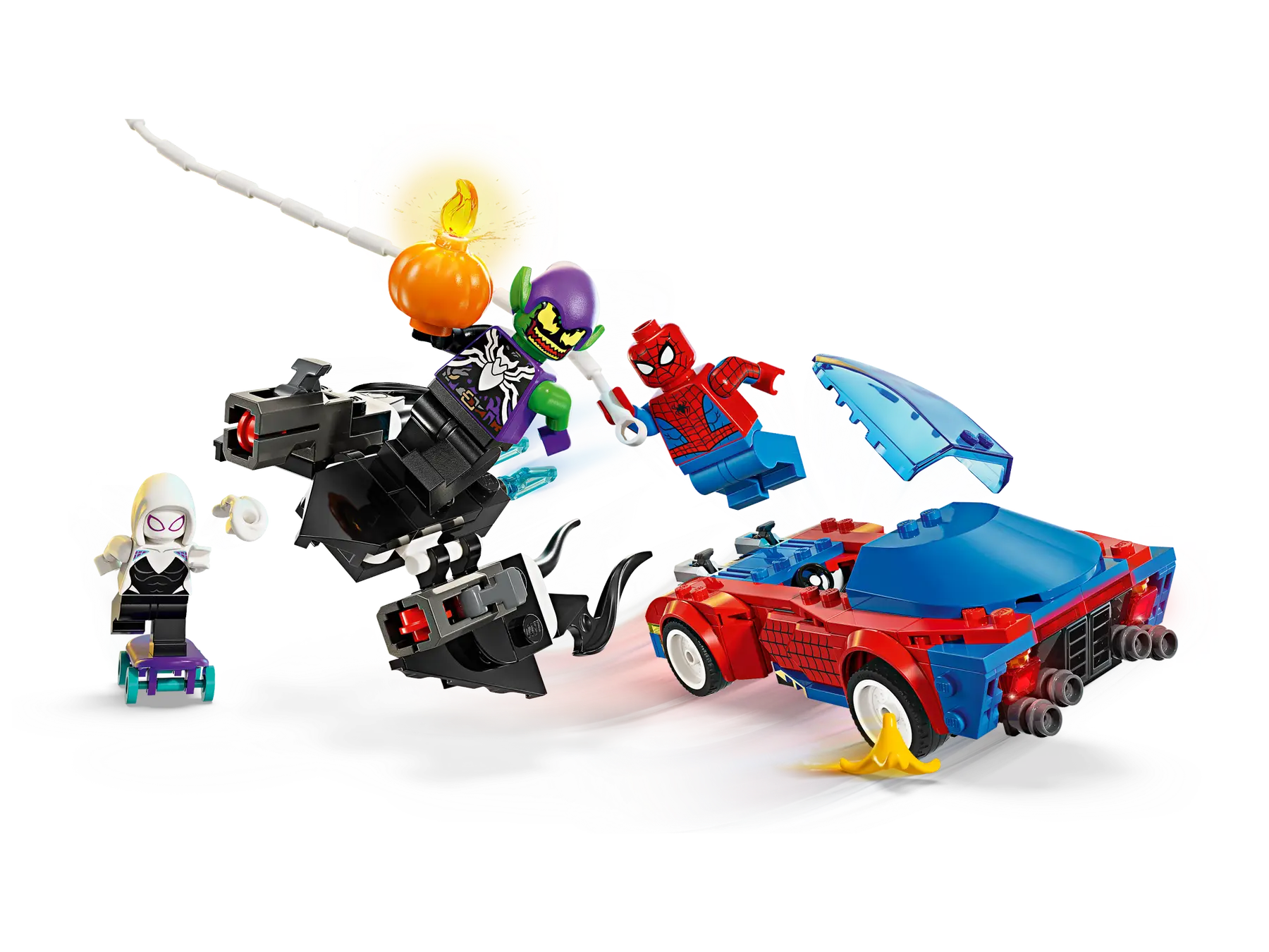 Конструктор Lego Spider-Man Race Car & Venom Green Goblin 76279, 227 деталей