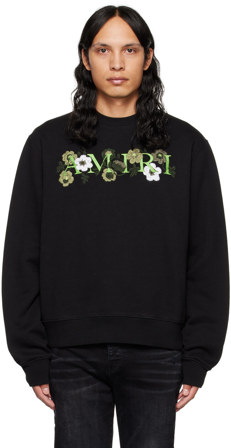 

Черный свитшот с цветочным принтом AMIRI