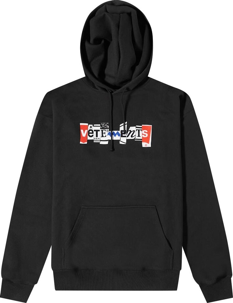 

Худи Vetements Mixed Logo Hoodie 'Black', черный