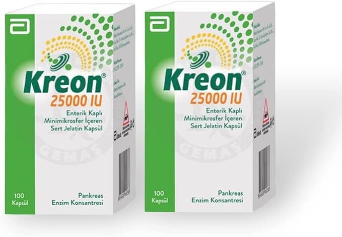 

KREON 10000 МЕ 100 капсул, 2 упаковки по 100 шт.