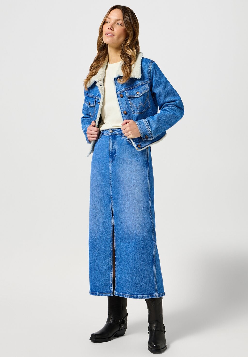 

Юбка из денима MAXI SKIRT Wrangler, синий деним