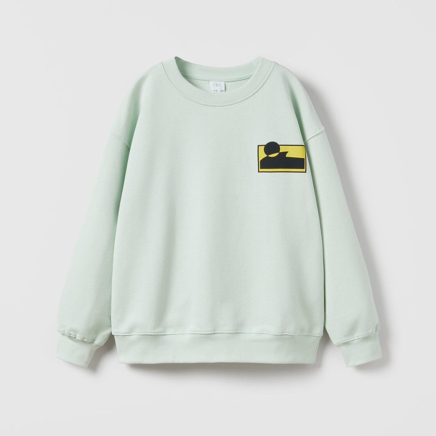 

Толстовка ZARA С Принтом Серфер, светло-салатовый/желтый/черный