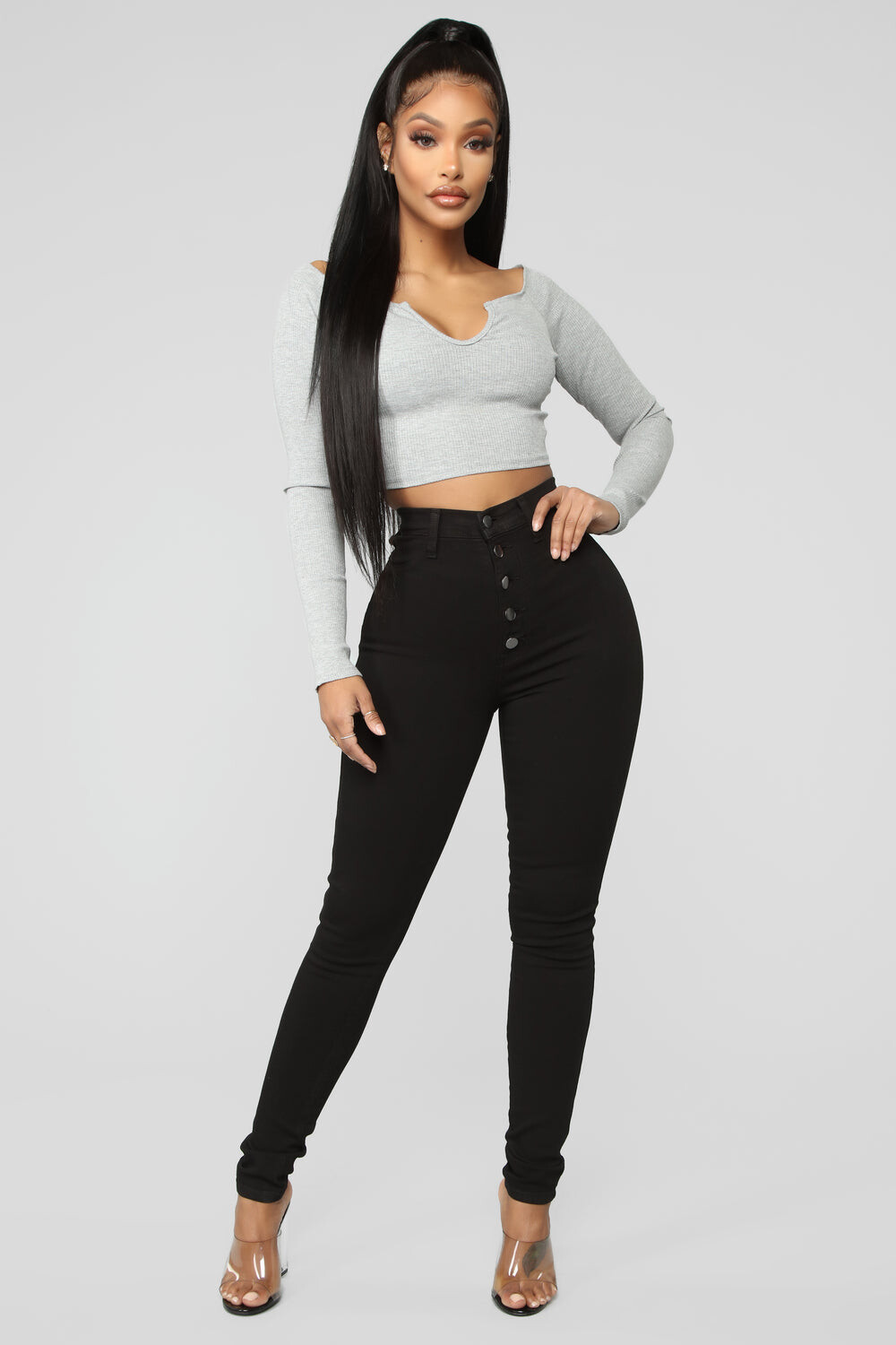

Джинсы скинни Fashion Nova P1691, черный