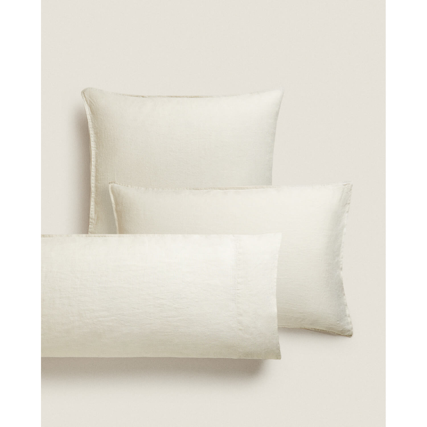 Наволочка Zara Home Washed Linen 140 г/м², песочный наволочка zara home linen песочный