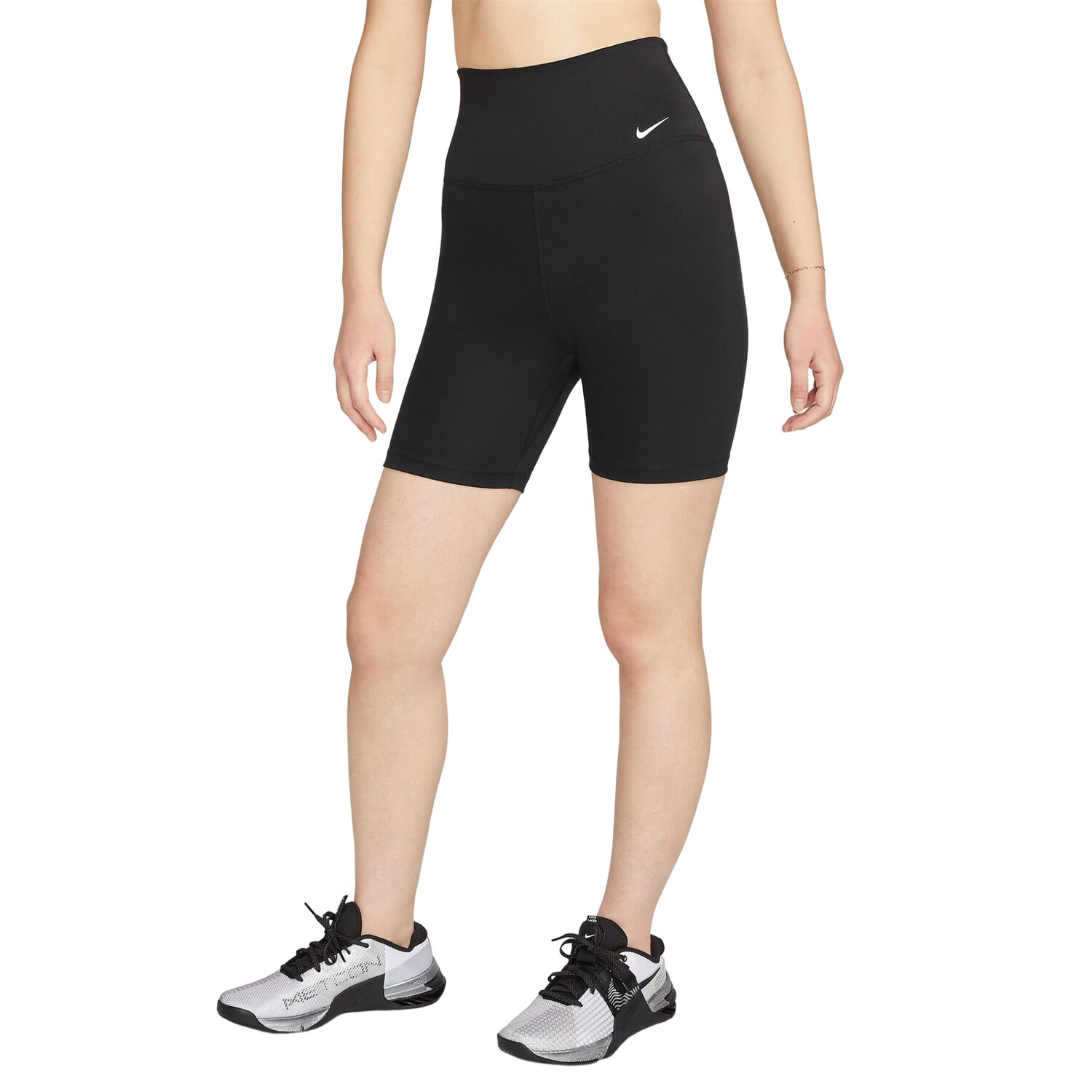 

Шорты Nike Dry Fit One High Waist 7" Biker, черный/белый