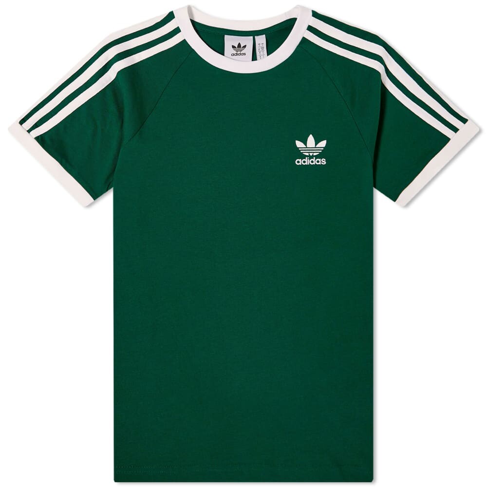 

Футболка Adidas 3 Stripe, темно-зеленый