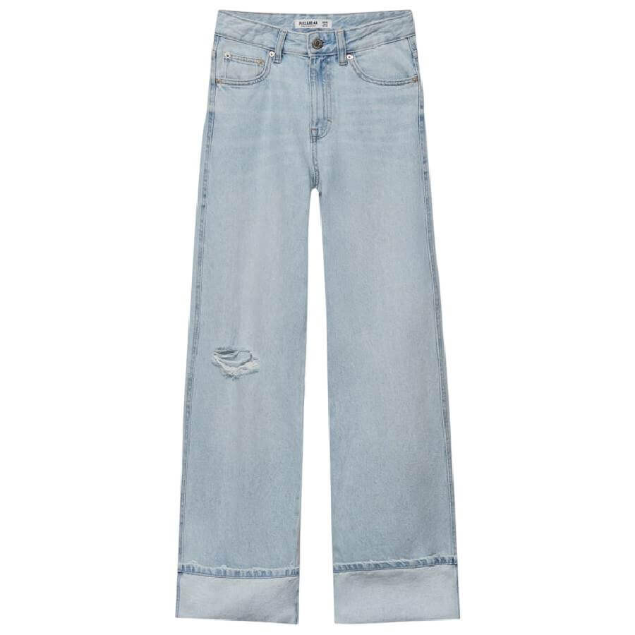 

Джинсы Pull&Bear High-waist Baggy, синий