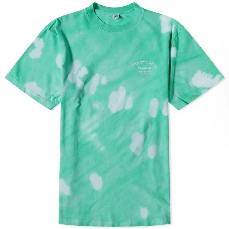 

Футболка Sporty & Rich Wellness Studio Tie Dye, зеленый