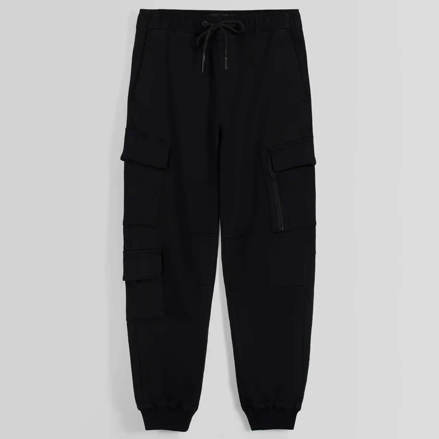 

Брюки Bershka Slim Cargo Joggers, черный
