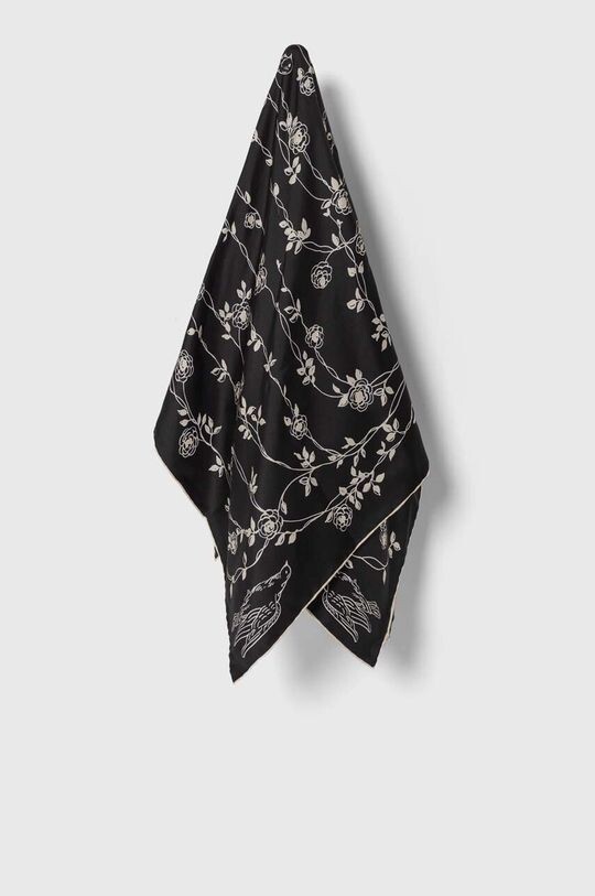 

Шелковый шарф Lanvin, черный