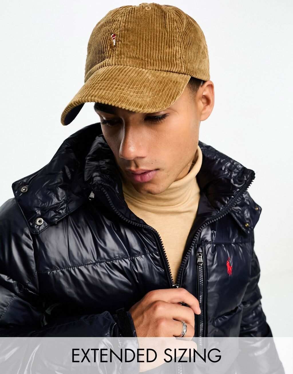 

Светло-коричневая вельветовая кепка Polo Ralph Lauren с логотипом в виде пони