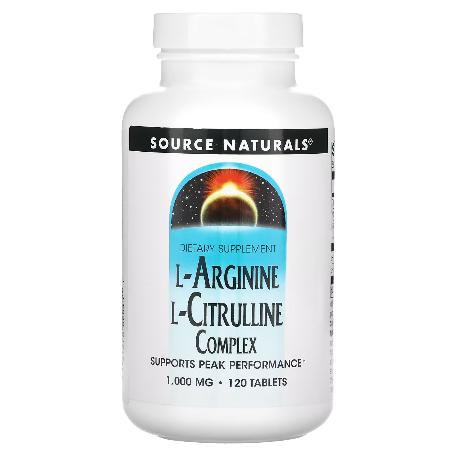 Source Naturals Комплекс L-аргинина и L-цитруллина 1000 мг, 120 таблеток