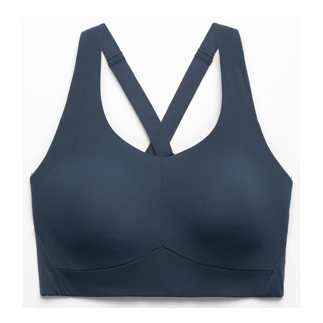 

Спортивный бюстгальтер Oysho Firm Support Compressive, серовато-синий