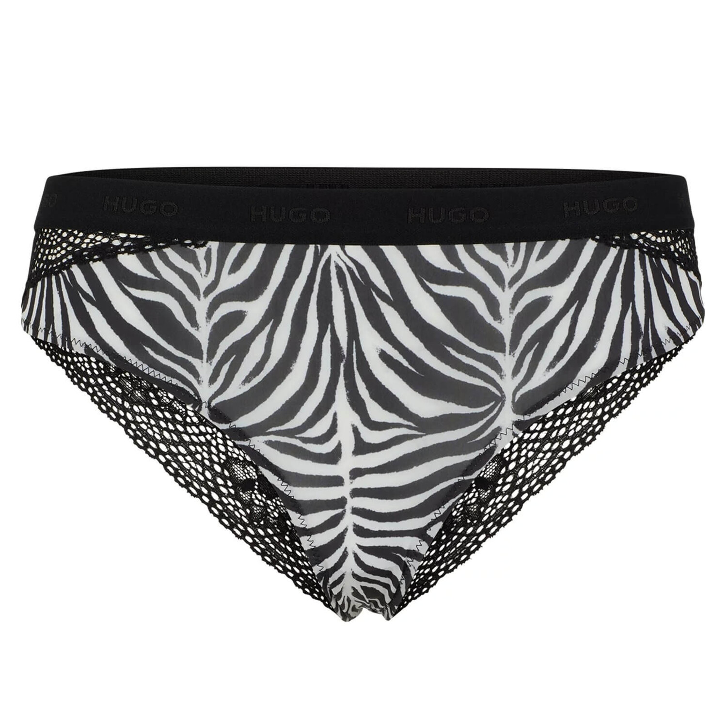 

Трусики из эластичной микрофибры Hugo Zebra-print Regular-rise, белый/черный