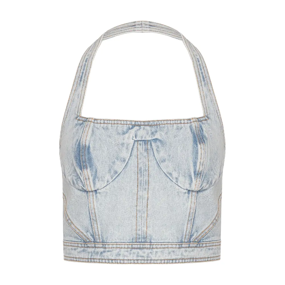 

Укороченный топ Heron Preston Denim, синий