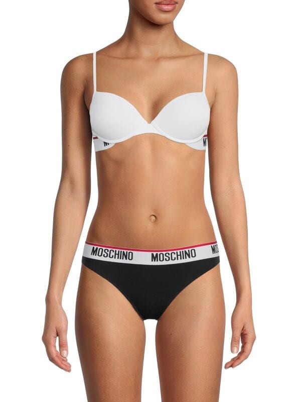 

Бюстгальтер Moschino с логотипом, серый