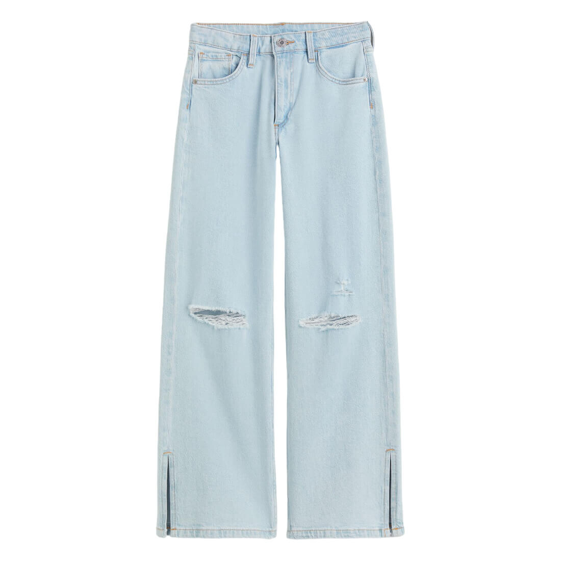 

Джинсы H&M Wide High, светло-голубой, Синий