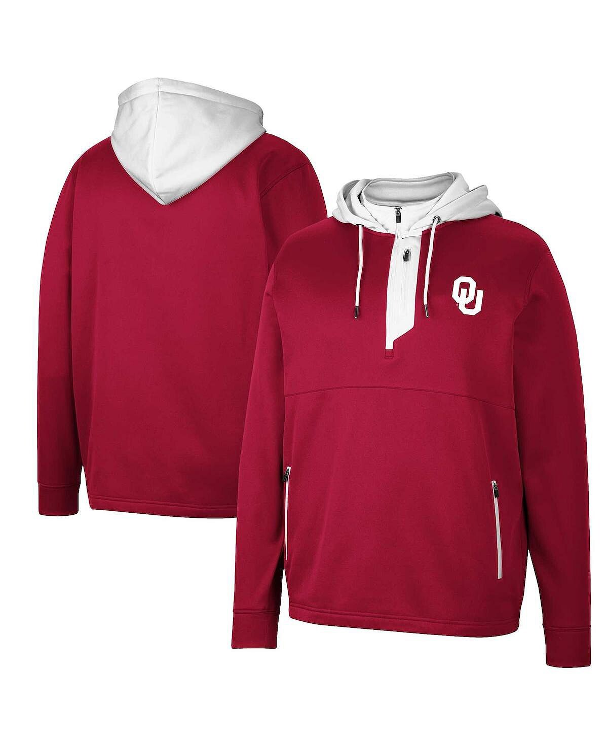 

Мужская худи crimson oklahoma sooners luge 3.0 с молнией на четверть Colosseum