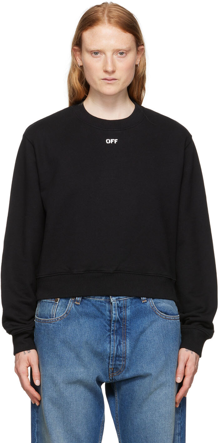 

Черный хлопковый свитшот Off-White