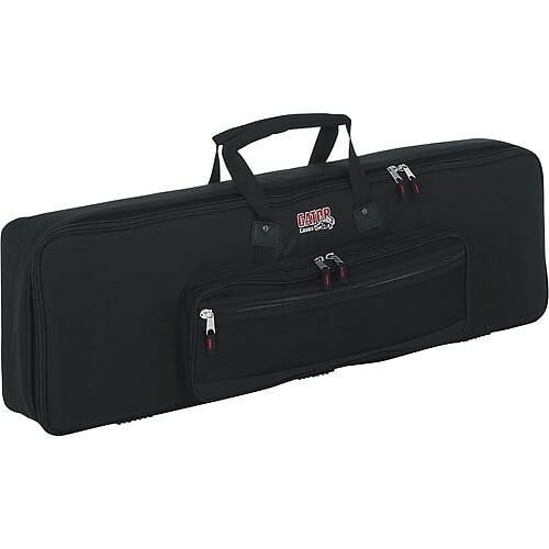 

Чехлы Gator GKB-61 SLIM Keyboard Gig Bag подходят для большинства тонких клавиатур Model 61 Note. Внутренние размеры 41,5 x 12,5 x 5 дюймов