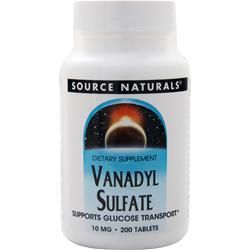 Source Naturals Ванадилсульфат 200 таблеток source naturals хлорелла 200 таблеток