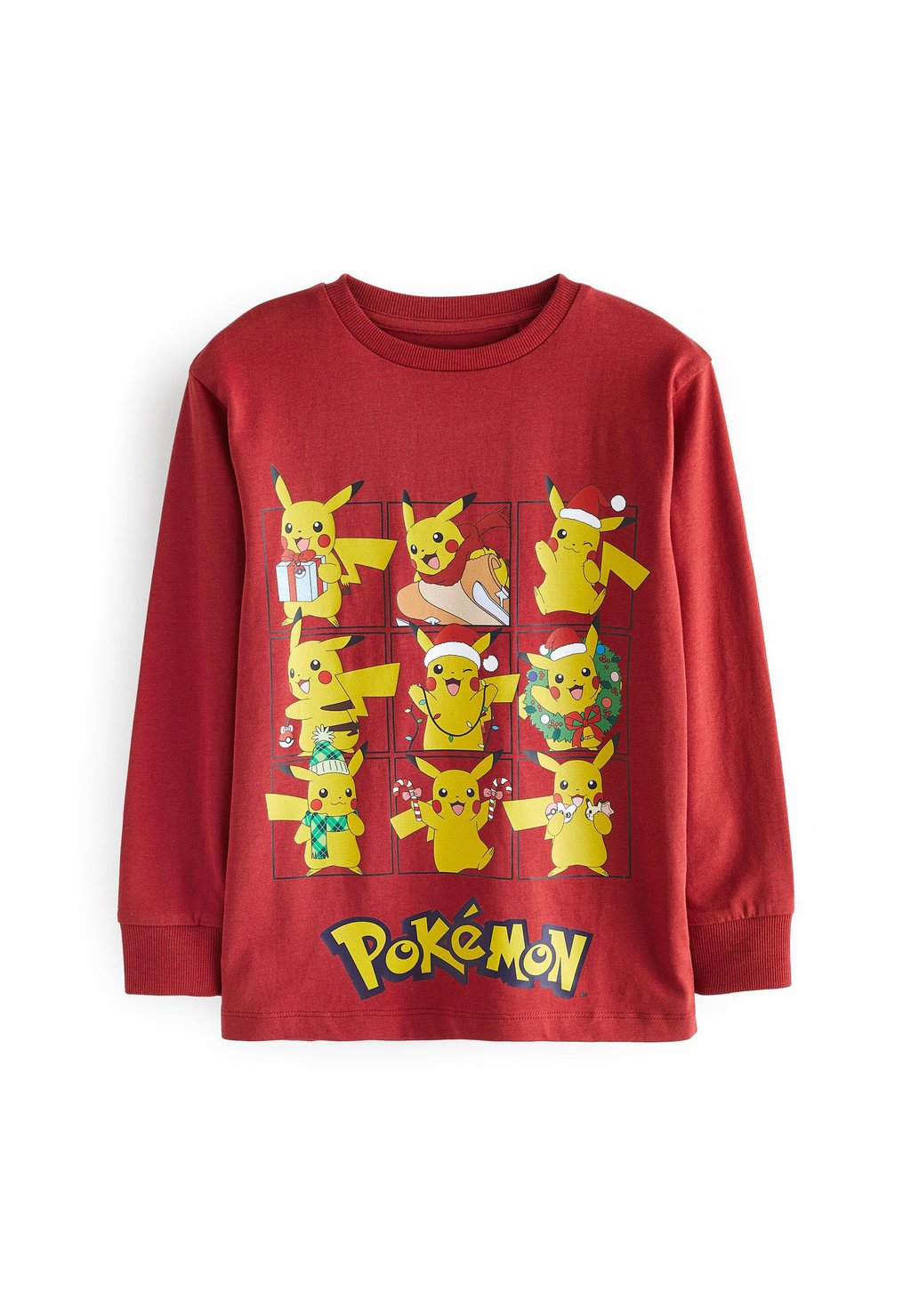 Рубашка с длинными рукавами CHRISTMAS Next, цвет pokémon pikachu red