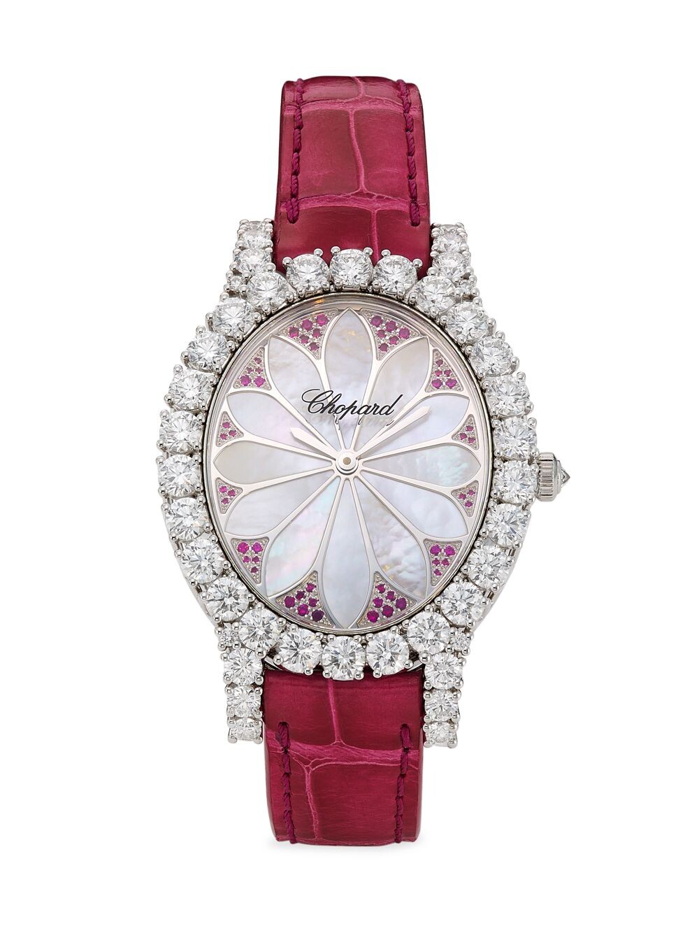 

Часы L'Heure Du Diamant с бриллиантами, рубинами и перламутром Chopard, розовый