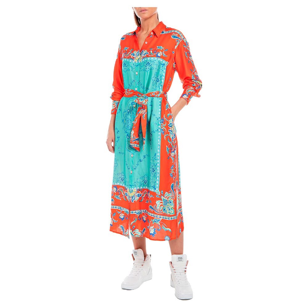 

Длинное платье Replay W9030.000.73934 Long Sleeve, красный