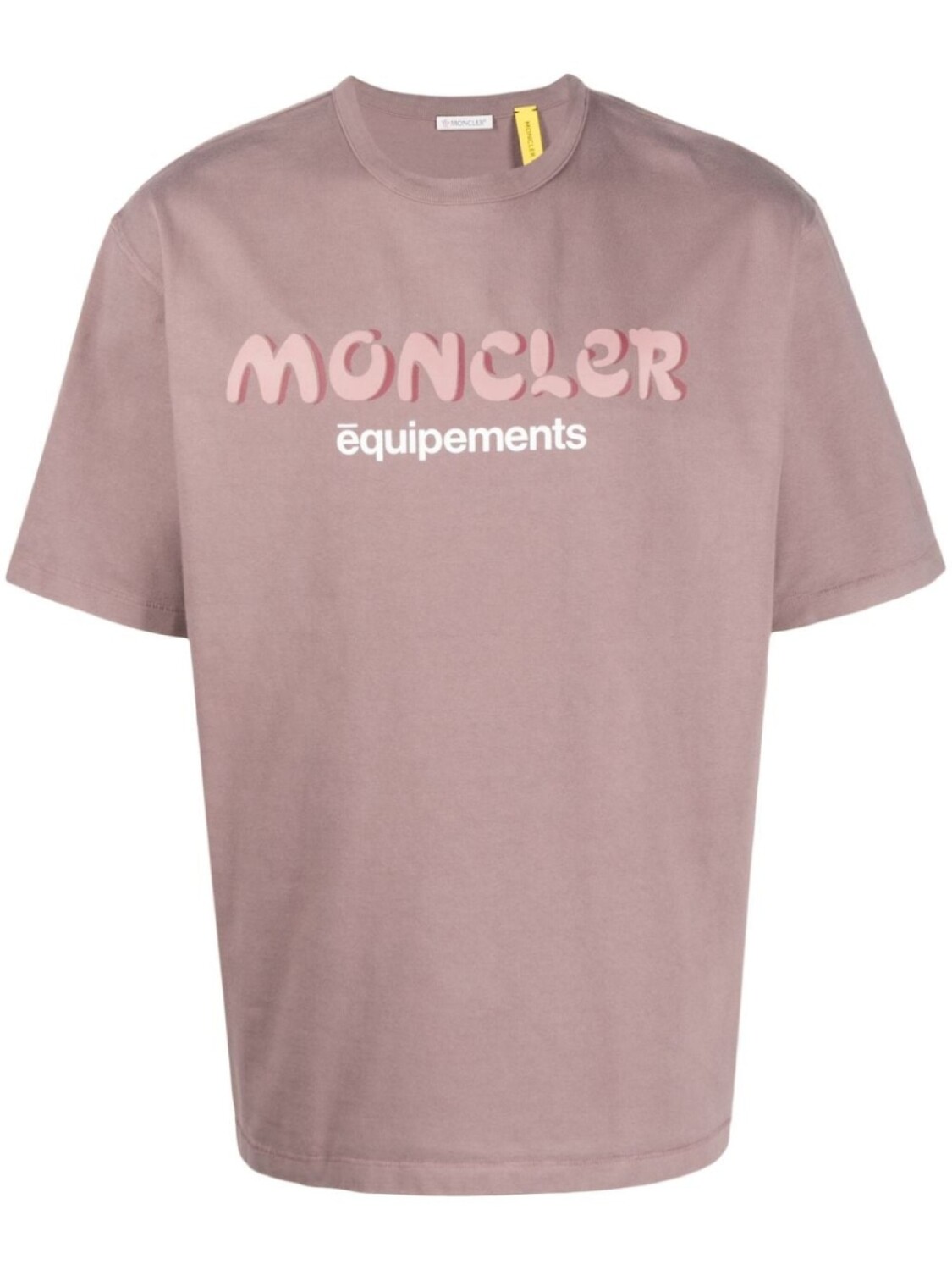 

Moncler футболка с логотипом из коллаборации с Salehe Bembury, розовый