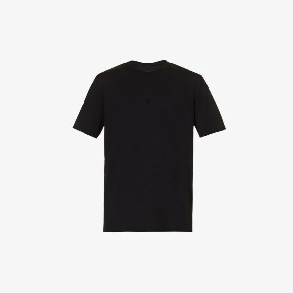 

Футболка узкого кроя из хлопкового джерси с фирменным принтом Givenchy, черный