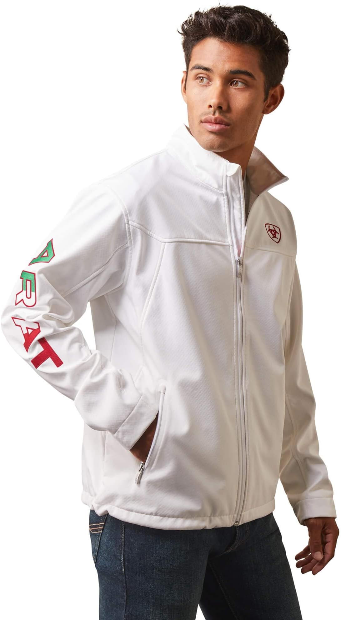 куртка ariat softshell jacket цвет blushing serape Куртка New Team Softshell Mexico Jacket Ariat, белый
