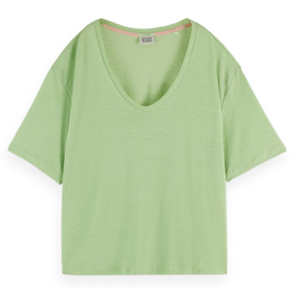 

Футболка Scotch & Soda Soft Short Sleeve V Neck, зеленый